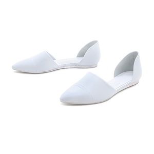 Jenni Kayne White D’Orsay Flats Size 38.5